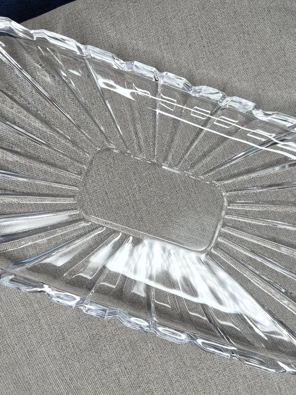 Clear Glass Rectangular Serving Tray - Elegant Home Accent